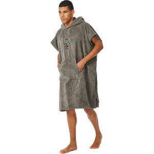 2024 Rip Curl Mens Logo Hooded Towel Changing Robe / Poncho 00GMTO - Grey